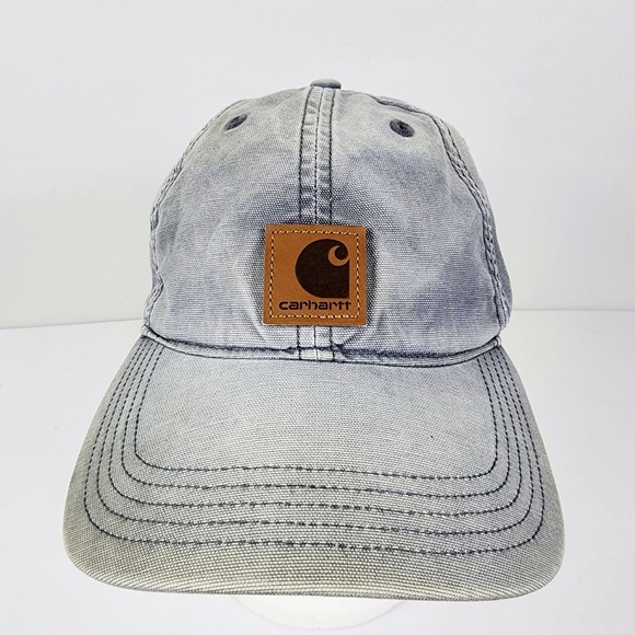 Carhartt- Faded Blue Canvas Odessa Adjustable Strap Back Cap Hat - Picture 1 of 12